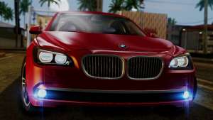 BMW 7 Series F02 2013 для GTA San Andreas красного цвета