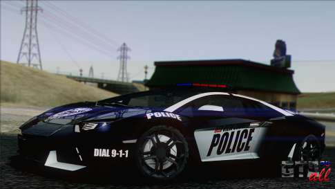 Lamborghini Aventador LP 700-4 Police для GTA San Andreas вид спереди