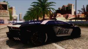 Lamborghini Aventador LP 700-4 Police для GTA San Andreas сзади