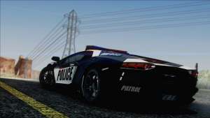 Lamborghini Aventador LP 700-4 Police для GTA San Andreas задние фонари