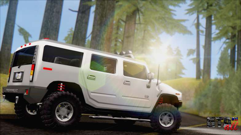 Hummer H2 Tunable для GTA San Andreas вид сбоку