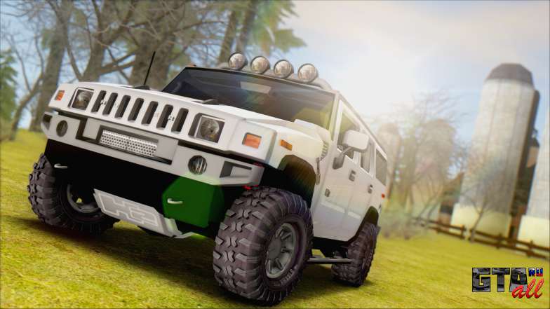 Hummer H2 Tunable для GTA San Andreas вид спереди