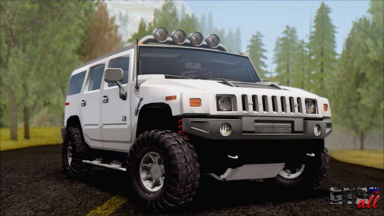 Hummer H2 Tunable для GTA San Andreas общий ракурс