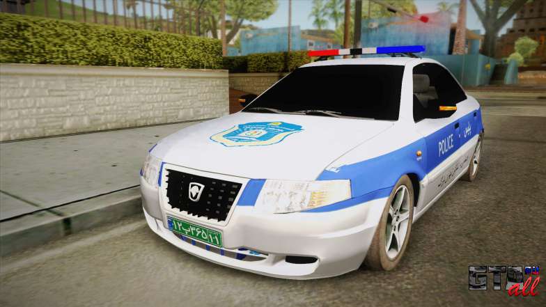 Ikco Samand Police v2 для GTA San Andreas вид спереди