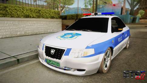 Ikco Samand Police v2 для GTA San Andreas вид спереди