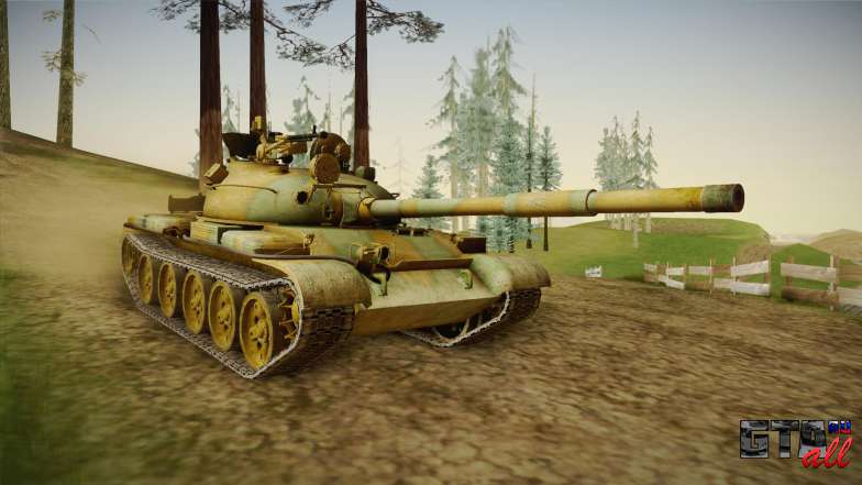 T-62 Desert Camo v2 для GTA San Andreas вид спереди