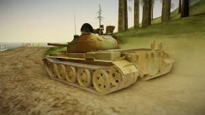 T-62 Desert Camo v2 для GTA San Andreas вид сзади