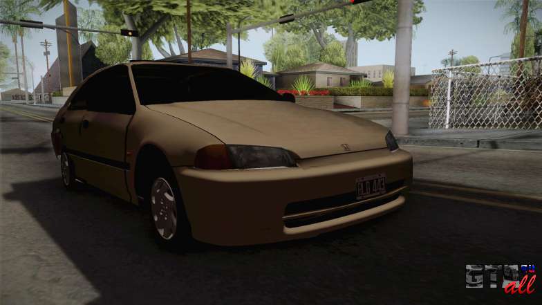 Honda Civic Sedan EX 1993 для GTA San Andreas передние фары