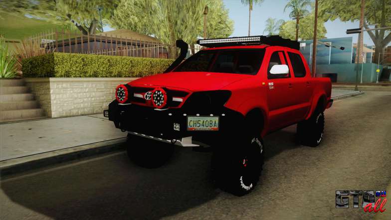 Toyota Hilux 2010 Venezolana de Off Road для GTA San Andreas вид спереди