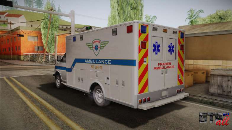 Chevrolet Express 2011 Ambulance для GTA San Andreas вид сзади