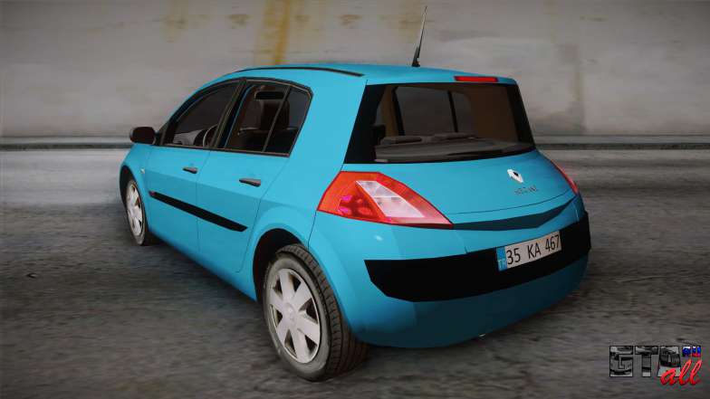 Renault Megane 2 Hatchback v2 для GTA San Andreas вид сзади