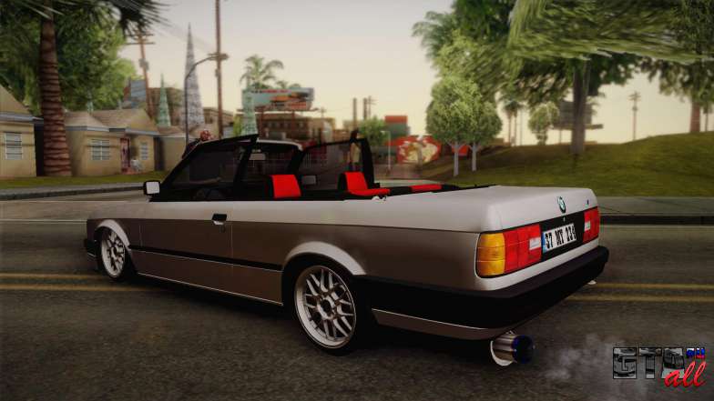 BMW M3 E30 1991 v2 для GTA San Andreas вид сзади