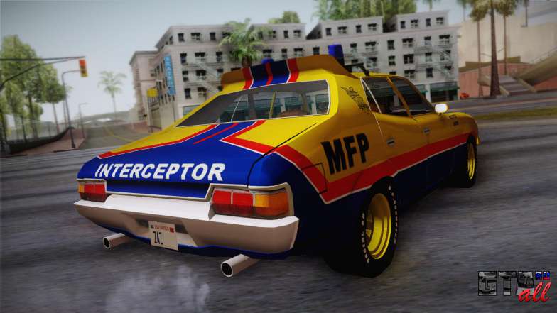 Main Force Patrol Vehicle Mad Max для GTA San Andreas вид сзади