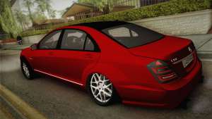 Mercedes-Benz W221 S65 Stance v2 для GTA San Andreas вид сзади