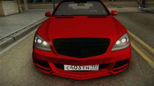 Mercedes-Benz W221 S65 Stance v2 для GTA San Andreas фронтальный вид