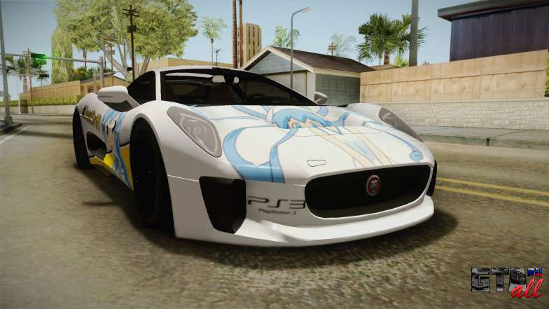 Jaguar C-X75 Ika Musume Itasha для GTA San Andreas общий вид