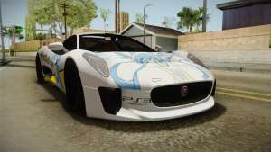 Jaguar C-X75 Ika Musume Itasha для GTA San Andreas общий вид