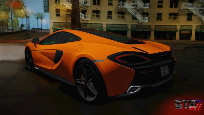 McLaren 570GT 2016 для GTA San Andreas вид сзади