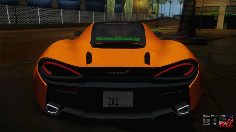 McLaren 570GT 2016 для GTA San Andreas вид сзади