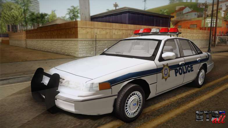 Ford Crown Victoria 1997 El Quebrados Police для GTA San Andreas вид спереди