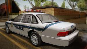 Ford Crown Victoria 1997 El Quebrados Police для GTA San Andreas вид сзади