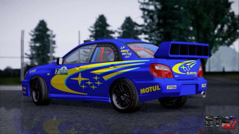 Subaru Impreza WRX STI WRC Rally 2005 для GTA San Andreas вид сбоку