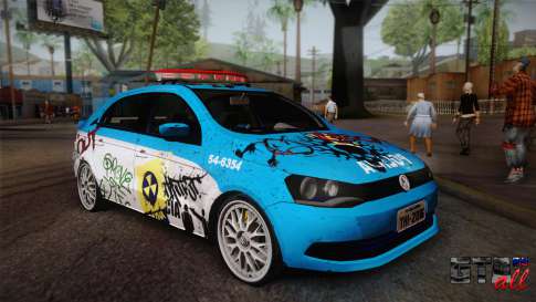 Volkswagen Voyage G6 Pmerj Graffiti для GTA San Andreas вид спереди