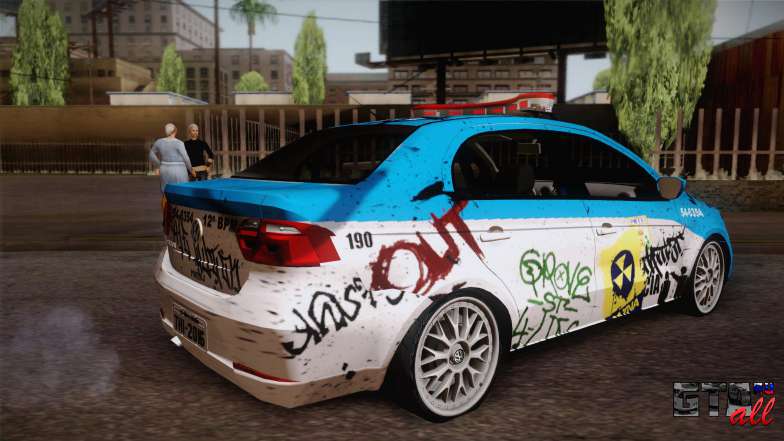 Volkswagen Voyage G6 Pmerj Graffiti для GTA San Andreas вид сзади