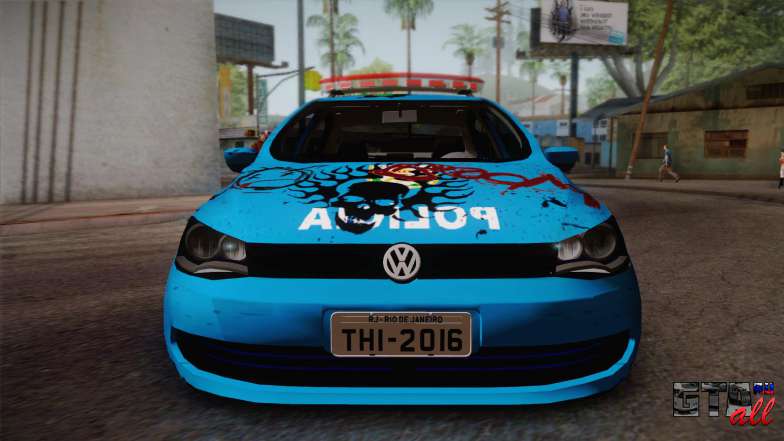 Volkswagen Voyage G6 Pmerj Graffiti для GTA San Andreas фронтальный вид