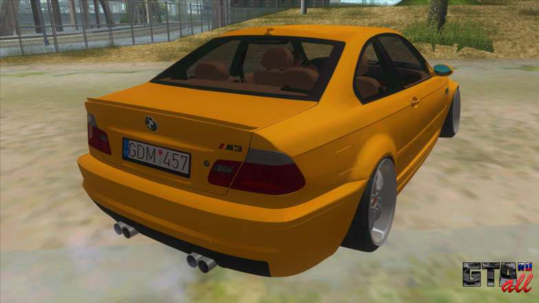 BMW M3 E46 для GTA San Andreas задняя часть