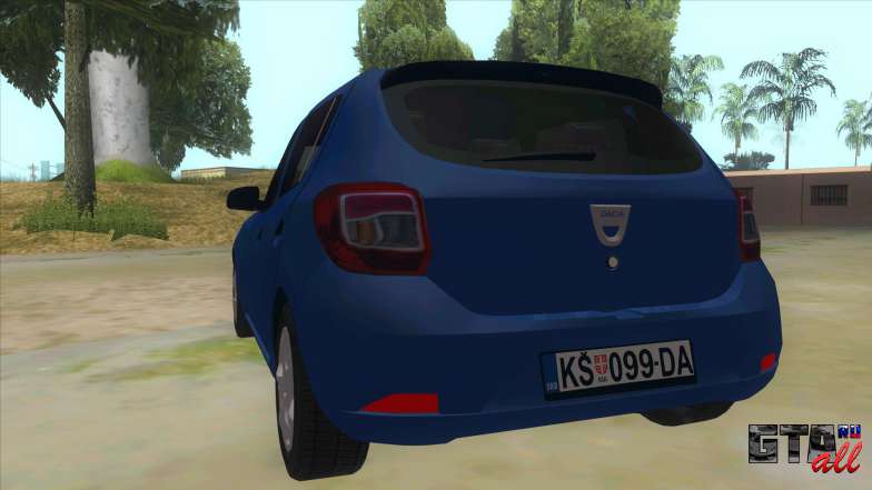 2016 Dacia Sandero для GTA San Andreas вид сзади