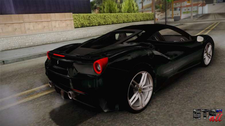 Ferrari 488 GTB для GTA San Andreas вид сзади