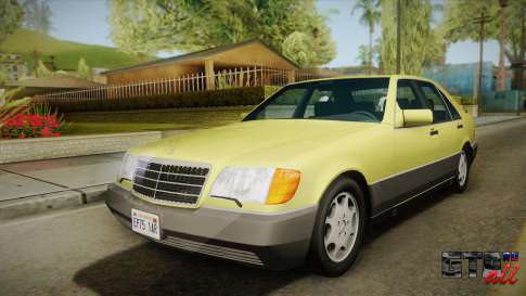 Mercedes-Benz 500SE 1991 v1.1 для GTA San Andreas вид спереди