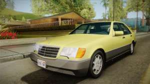 Mercedes-Benz 500SE 1991 v1.1 для GTA San Andreas вид спереди