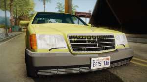 Mercedes-Benz 500SE 1991 v1.1 для GTA San Andreas фронтальный вид