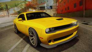 Dodge Challenger Hellcat 2015 для GTA San Andreas вид спереди