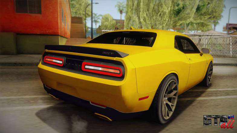 Dodge Challenger Hellcat 2015 для GTA San Andreas вид сзади