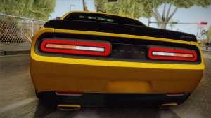 Dodge Challenger Hellcat 2015 для GTA San Andreas вид сзади