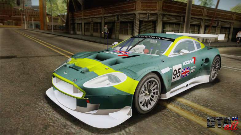 Aston Martin Racing DBR9 2005 v2.0.1 YCH для GTA San Andreas спортивная зеленая покраска