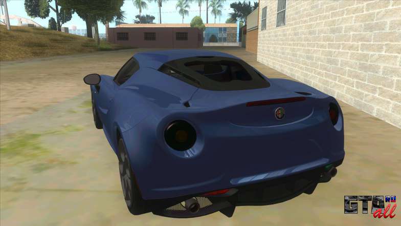 Alfa Romeo 4C для GTA San Andreas вид сзади