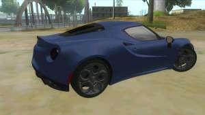 Alfa Romeo 4C для GTA San Andreas задняя часть