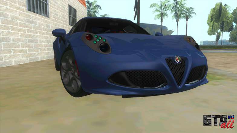 Alfa Romeo 4C для GTA San Andreas передняя часть