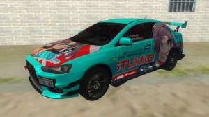 Tsukiko Itasha Evo X Vinyl для GTA San Andreas вид спереди