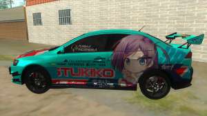 Tsukiko Itasha Evo X Vinyl для GTA San Andreas вид сбоку