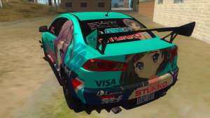 Tsukiko Itasha Evo X Vinyl для GTA San Andreas вид сзади