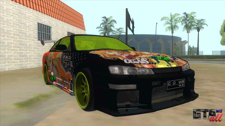 Azuki Azusa Itasha Nissan Silvia Vinyl для GTA San Andreas вид спереди