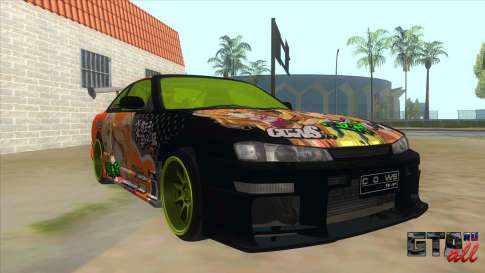 Azuki Azusa Itasha Nissan Silvia Vinyl для GTA San Andreas вид спереди