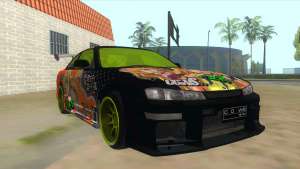 Azuki Azusa Itasha Nissan Silvia Vinyl для GTA San Andreas вид спереди