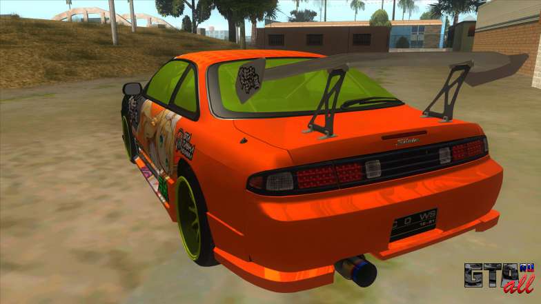 Azuki Azusa Itasha Nissan Silvia Vinyl для GTA San Andreas сзади