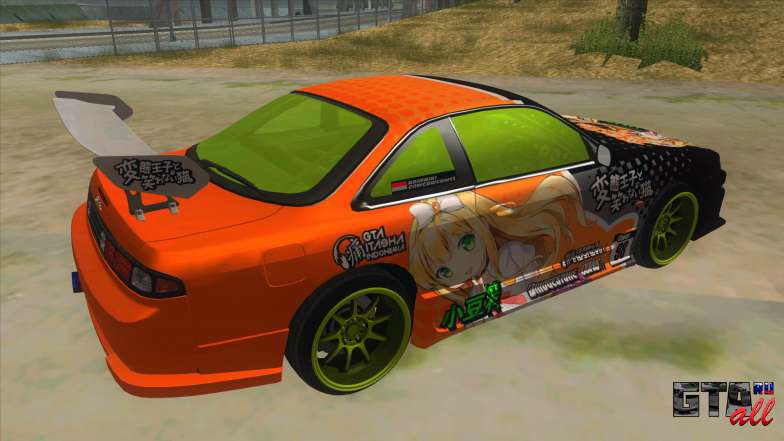 Azuki Azusa Itasha Nissan Silvia Vinyl для GTA San Andreas задняя часть